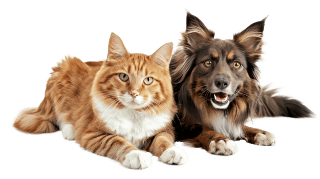 Cat and dog hero visual